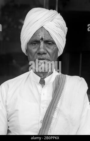 Das Bild von Warkari oder Pilgrim in der Nähe von Pune, Maharashtra, Indien Stockfoto