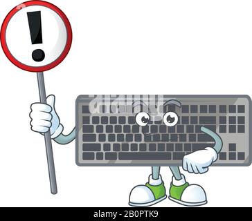 Das Cartoon-Design der schwarzen Tastatur ist breit Stock Vektor