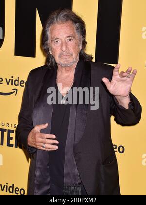 Los ANGELES, CA - 19. FEBRUAR: Al Pacino besucht die Premiere von "Hunters" von Amazon Prime Video im DGA Theatre am 19. Februar 2020 in Los Angeles, Kalifornien. Stockfoto