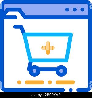 Online Pillen Shop Icon Vector Outline Illustration Stock Vektor