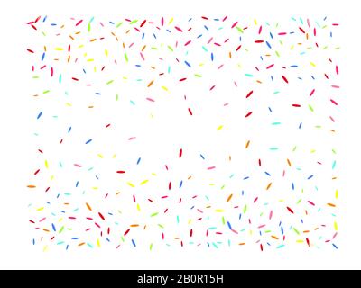 Abstrakter Hintergrund Konfetti. Konfetti neuer Hintergrund hell. Mehrfarbige sechseckige Formen abstrakt. Stock Vektor