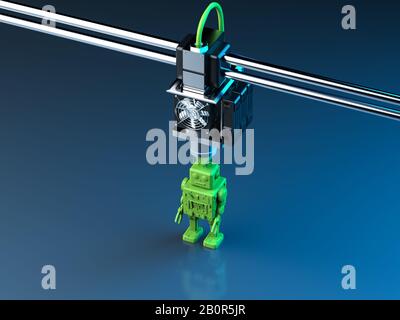 3D-Rendering 3D-Druckermodell Stockfoto