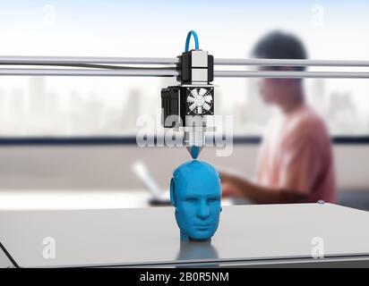 3D-Rendering 3D-Druckermodell Stockfoto