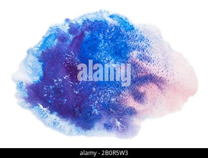Blau und Rosa Wasserfarbe Spritzfleck Stockfoto