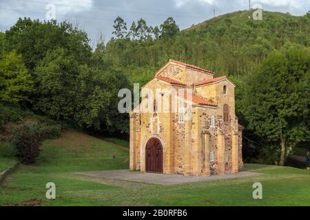 Kirche San Miguel de Lillo in Oviedo, Spanien Stockfoto