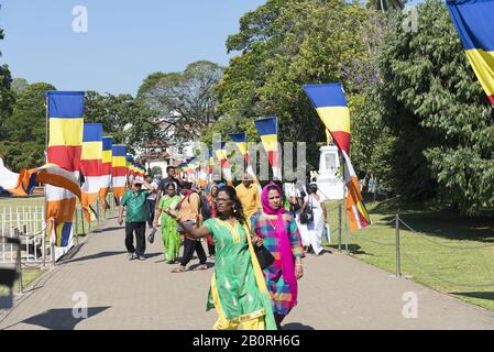 Kandy, Sri Lanka: 19.03.2019: Sri Dalada Maligawa buddhistischer Schrein mit verängstigtem Zahnrelikt von Budda. Stockfoto