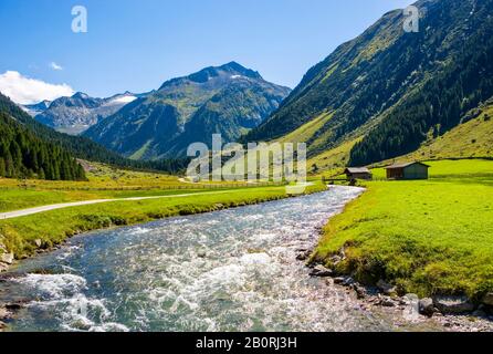 Krimmler Achental, Krimmler Tauern Lodge, Krimmler Ache, Krimml, Pinzgau, Land Salzburg, Österreich Stockfoto