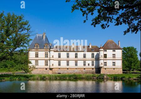 Wasserburg, Schloss von Cormatin, Cormatin, Departement Saone et Loir, Burgstall, Frankreich Stockfoto