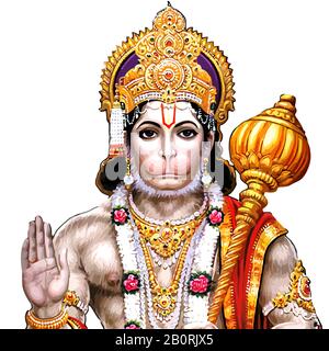 Indianischer gott Affe heilig hanuman jayanti Faith Illustration Stockfoto