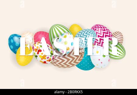 Abstrakte Ostern Verkauf Vorlage Hintergrund Vector Illustration Stock Vektor