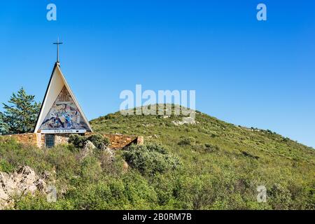 Touristische Ressourcen von Castilla-La Mancha. Kulturerbe, Natur, Feste und Traditionen, Wein und Gastronomie, Handwerk. Stockfoto