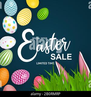 Abstrakte Ostern Verkauf Vorlage Hintergrund Vector Illustration Stock Vektor