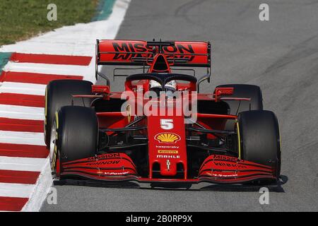 Barcelona, Katalonien, Spanien. Februar 2020. 21. Februar 2020 - Circuit de Barcelona-Catalunya, Montmelo, Spanien - Formel-1-Vorsaison 2020; Sebastian Vettel aus Deutschland fährt die (5) Scuderia Ferrari SF1000. Gutschrift: Eric Alonso/ZUMA Wire/Alamy Live News Stockfoto