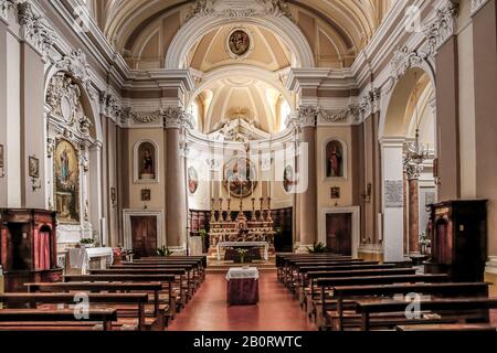 Italien Marken - Mondolfo - Kirche Santa Giustina Stockfoto