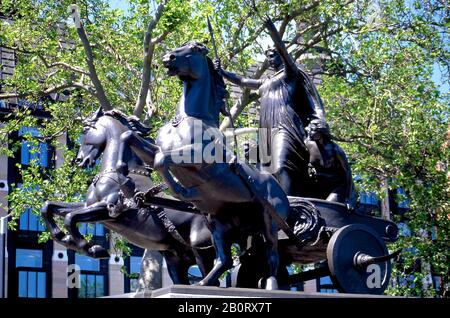 Boudica oder Boudicca, auch Boadicea oder Boudicea genannt, und im walisischen als Buddug, war eine Königin des britischen keltischen Iceni-Stammes. Stockfoto