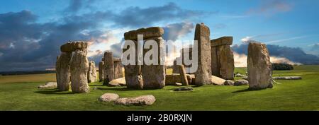 Stonehenge neolithischen Alter Menhir Kreis Denkmal, Wilshire, England Stockfoto