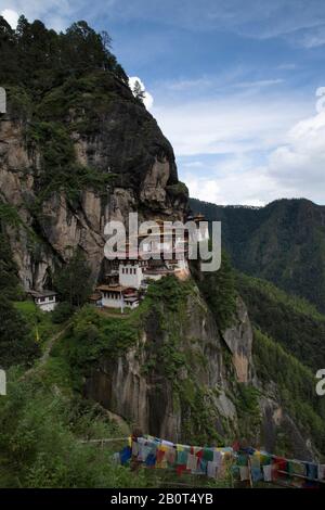 Tiger Nest Kloster, Kloster Taktsang Dzong, Paro, Bhutan Stockfoto