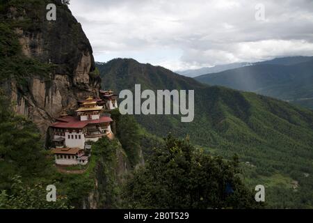 Tiger Nest Kloster, Kloster Taktsang Dzong, Paro, Bhutan Stockfoto