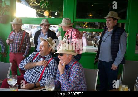 Eine Party in Playa Blanca, Lanzarote Stockfoto