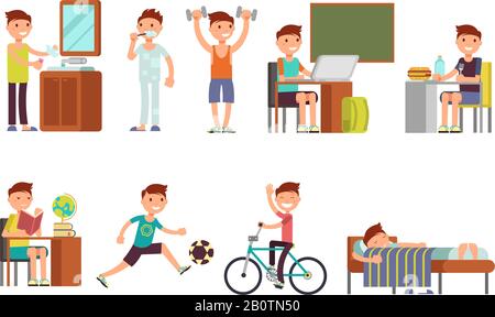 tagesablauf clipart house