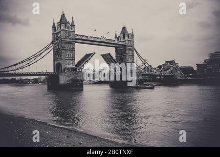 London Tower Bridge River Thames. Stockfoto