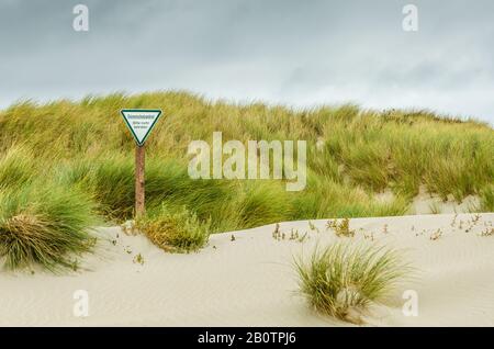 Dünenlandschaft auf der Insel Helgoland Stockfoto