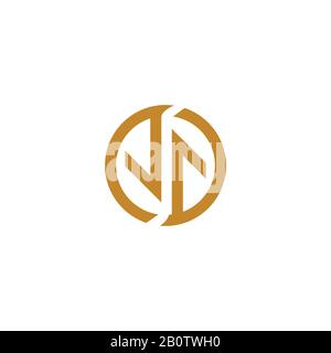 Anfangsbuchstabe aj oder ja Logo Designvorlage Stock Vektor