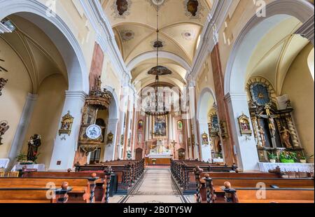 Innenausstattung der Kirche des heiligen Josef der Franziskaner in Presov, Slowakei Stockfoto