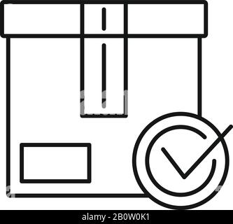 Symbol für versiegeltes Paket. Umreißend versiegeltes Paketvektorsymbol für Webdesign isoliert auf weißem Hintergrund Stock Vektor
