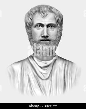 Aristoteles 384 v. Chr. - 322 v. Chr. griechische Philosoph Stockfoto