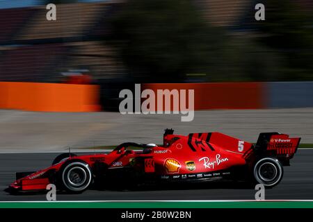 Barcelona, Spanien. Februar 2020. #05 Sebastian Vettel, Scuderia Ferrari. Formel-1-Weltmeisterschaft 2020, Wintertesttage #1 2020 Barcelona, 19./21. Februar 2020. Foto Federico Basile/Insidefoto Credit: Insidefoto srl/Alamy Live News Stockfoto