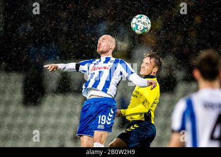 Dichte, Dänemark, 16. Februar 2020. Aron Elis Thrandarson (19) vom ob beim 3F Superliga Spiel zwischen ob und Brondby IF im Nature Energy Park in Dichte. (Foto: Gonzales Foto - lasse Lagoni). Stockfoto