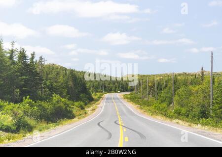 Küstenstraße in Gros Morne National Park, Neufundland, Kanada Stockfoto