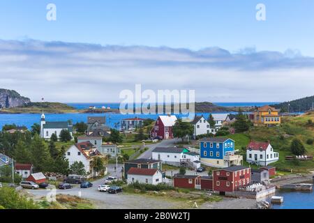 Kleine Küstenstadt Trinity, Neufundland, Kanada Stockfoto