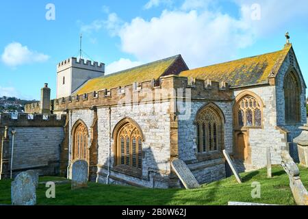 St. Michael die Erzengelkirche in Lyme Regis, Dorset, England. Stockfoto