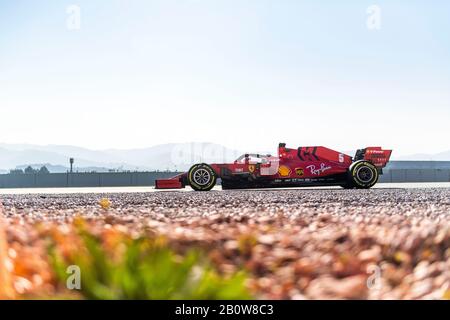 Montemelò, Barcelona - Spanien. Formel-1-Vorsaisontest 2020 Tag 3. Februar 2020. Sebastian Vettel aus Deutschland fuhr die (5) Scuderia Ferrari SF1000 an Tag drei der F1-Wintertests auf Kurs Stockfoto