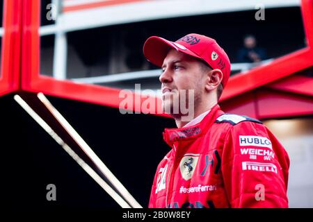 Montmelo, Spanien. Februar 2020. Montemelò, Barcelona - Spanien. Formel-1-Vorsaisontest 2020 Tag 3. Februar 2020. Sebastian Vettel aus Deutschland und die Scuderia Ferrari am dritten Tag des F1 Wintertests Credit: Marco Canoniero/Alamy Live News Stockfoto