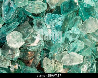 Nahaufnahme des grünen Glasfüllrahmens Stockfoto