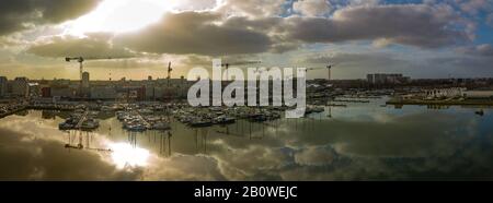 Gironde, Bordeaux, District Flood Basin, Luftbild Stockfoto