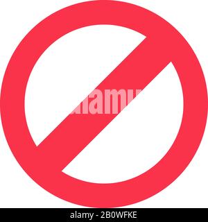 Stoppzeichen. Warnsymbol, Verbotszeichen oder Verkehrsstopps signalisieren isoliertes Vektorpiktogramm Stock Vektor