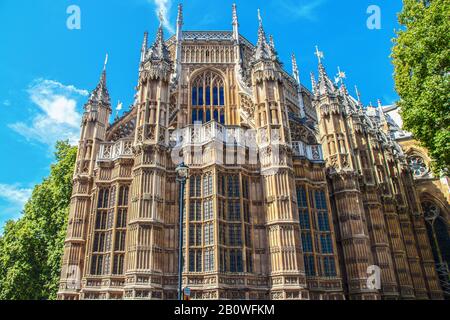 Henry VIIs Lady Chapel am äußersten östlichen Ende der Westminster Abbey in London Stockfoto
