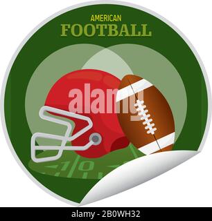 American Football Aufkleber Stock Vektor
