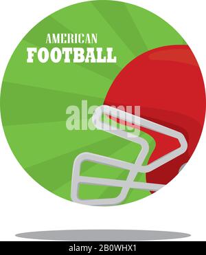 US-amerikanischer American-Football-Helm Stock Vektor