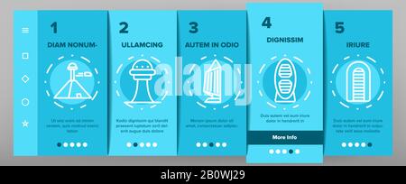 City Modern Building Onboarding Icons Set Vector Stock Vektor