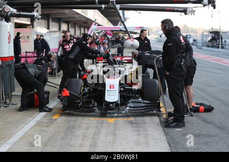 Februar 2020; Circuit De Barcelona Catalunya, Barcelona, Katalonien, Spanien; Formel-1-Vorsaisontest; Haas F1-Team, Romain Grosjean Stockfoto