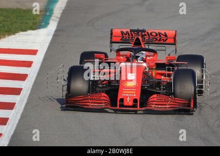 Februar 2020; Circuit De Barcelona Catalunya, Barcelona, Katalonien, Spanien; Formel-1-Vorsaison Test Eins; Scuderia Ferrari, Sebastian Vettel Stockfoto