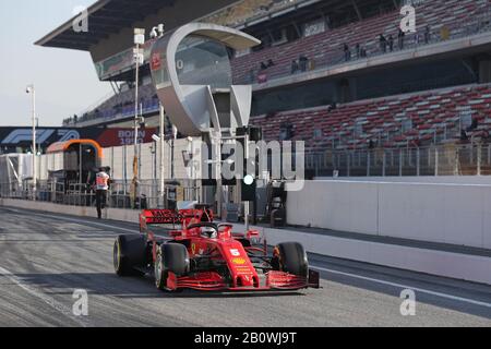 Februar 2020; Circuit De Barcelona Catalunya, Barcelona, Katalonien, Spanien; Formel-1-Vorsaison Test Eins; Scuderia Ferrari, Sebastian Vettel Stockfoto