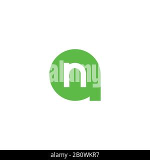 Anfangsbuchstabe einer Vektor-Designvorlage für das Logo oder na Stock Vektor
