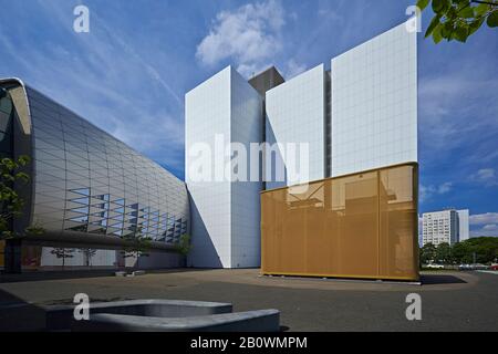 Erweiterung der Nationalbibliothek in Leipzig, Sachsen, Deutschland, Europa Stockfoto