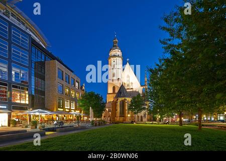 Thomaskirche in Leipzig, Sachsen, Deutschland, Europa Stockfoto